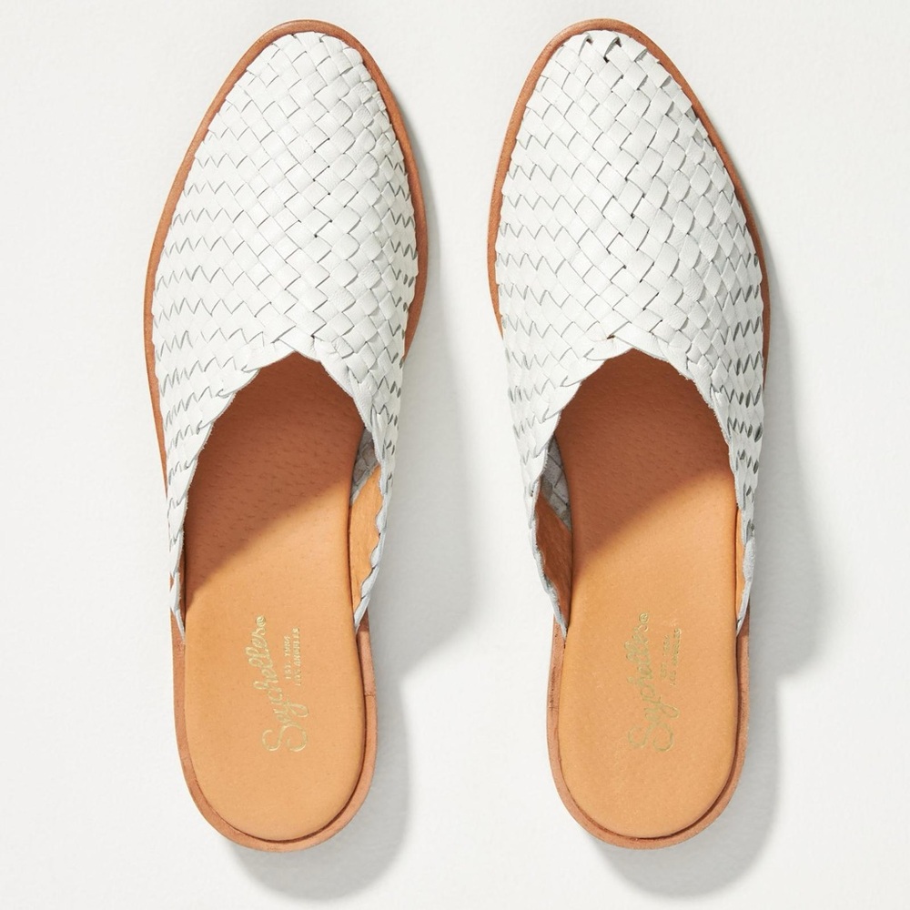 Seychelles places to go leather woven mules white Size:10